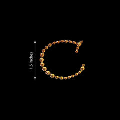 12 Pack 1.5" Gold Rhinestone Monogram Letter Jewel Sticker Self Adhesive DIY Diamond Decor - C