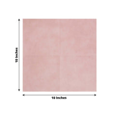 20-Pack Paper Linen-Like Cocktail Napkins Dusty Rose - Disposable 5"x5" Airlaid Soft Napkins