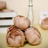 10 Pack 3" Mauve Artificial Silk DIY Craft Peony Flower Heads