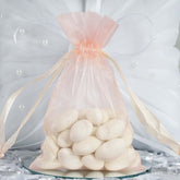 10 Pack 4"x6" Blush Organza Drawstring Wedding Party Favor Gift Bags