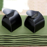 100 Pack Black Heart Shaped Twist Top Wedding Favor Gift Boxes