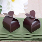 100 Pack Chocolate Heart Shaped Twist Top Wedding Favor Gift Boxes