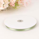 100 Yards 3 8" Sage Green Single Face Decorative Satin Ribbon