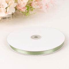 100 Yards 3 8" Sage Green Single Face Decorative Satin Ribbon