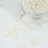 1000-Pack Faux Craft Pearl Beads Ivory - Smooth Beads with Holes for Vase Filler Jewelry Making Bridal Accessories & Event Decor 10mm