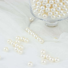 1000-Pack Faux Craft Pearl Beads Ivory - Smooth Beads with Holes for Vase Filler Jewelry Making Bridal Accessories & Event Decor 10mm