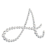 12 Pack 1.5" Clear Rhinestone Monogram Letter Jewel Sticker Self Adhesive DIY Diamond Decor - A