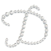 12 Pack 1.5" Clear Rhinestone Monogram Letter Jewel Sticker Self Adhesive DIY Diamond Decor - D