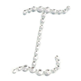 12 Pack 1.5" Clear Rhinestone Monogram Letter Jewel Sticker Self Adhesive DIY Diamond Decor - I