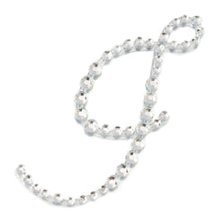 12 Pack 1.5" Clear Rhinestone Monogram Letter Jewel Sticker Self Adhesive DIY Diamond Decor - J