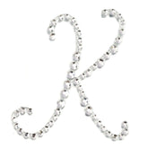 12 Pack 1.5" Clear Rhinestone Monogram Letter Jewel Sticker Self Adhesive DIY Diamond Decor - K