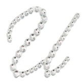12 Pack 1.5" Clear Rhinestone Monogram Letter Jewel Sticker Self Adhesive DIY Diamond Decor - U