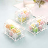 12-Pack Vintage Gift Box Candy Containers Clear - Decorative Treasure Chest Favor Boxes 3"