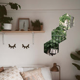 12 Pack Hexagon Acrylic Mirror Wall Stickers, 10" Removable Wall Decals For Home Decor