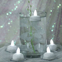 12-Pack Tealight Candles Flameless Design White - Waterproof Floating LED Lighting