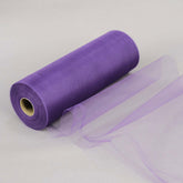 12"x100 Yards Purple Tulle Fabric Bolt, Sheer Fabric Spool Roll For Crafts