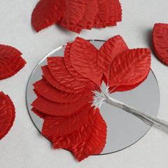 144 Red Burning Passion Leaves