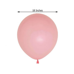 10 Pack 18" Matte Pastel Blush Helium or Air Latex Party Balloons