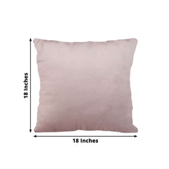 2 Pack 18" Mauve Soft Velvet Square Throw Pillow Cover