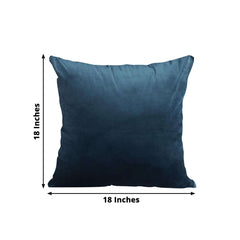 2 Pack 18" Navy Blue Soft Velvet Square Throw Pillow Cover