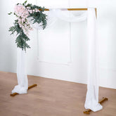 18ft White Sheer Organza Wedding Arch Drapery Fabric, Window Scarf Valance