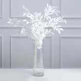 2 Bushes 42" Tall White Artificial Silk Beech Leaf Branches, Faux Plant Stem Vase Fillers