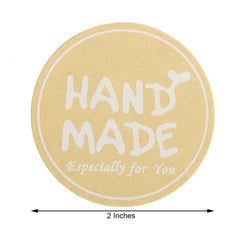 500Pcs 1.5" Handmade Especially For You Stickers Roll, Cookie and Bakery Box Labels - Round