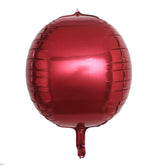2 Pack 14" 4D Burgundy Sphere Mylar Foil Helium or Air Balloons