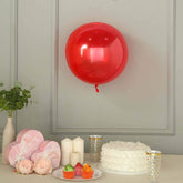 2 Pack 18" Shiny Red Reusable UV Protected Sphere Vinyl Balloons