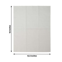 50-Pack Paper Napkins Soft Silver - Disposable 2-Ply Cocktail and Beverage Napkins for Weddings