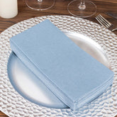 20-Pack Paper Linen-Like Napkins Dusty Blue - Disposable Hygienic Airlaid Guest Towels 8.5"x4"