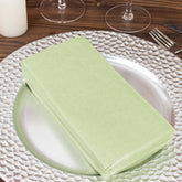 20-Pack Paper Linen-Like Napkins Sage Green - Disposable Hygienic Airlaid Guest Towels 8.5"x4"