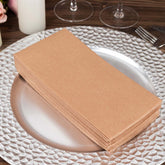20-Pack Paper Linen-Like Napkins Terracotta (Rust) - Disposable Hygienic Airlaid Guest Towels 8.5"x4"