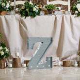 20" Vintage Galvanized Metal Marquee Letter Light Cordless With 16 Warm White LED - Z