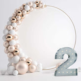 20" Vintage Galvanized Metal Marquee Number Light Cordless With 16 Warm White LED - 2