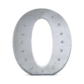 20" Vintage Galvanized Metal Marquee Symbol Light Cordless With 16 Warm White LED - @