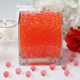 200-250 Pcs Water Gel Beads Vase Filler Red - Small Nontoxic Jelly Balls for Floating Candles & Floral Displays