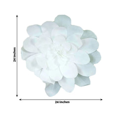 2 Pack 24" White Real-Like Soft Foam Craft Daisy Flower Heads