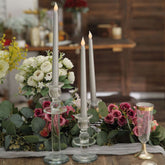 3-Pack LED Decorative Lighting Warm Flickering Silver - Flameless Taper Candles 11"