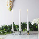 3-Pack LED Decorative Lighting Warm Flickering White - Flameless Taper Candles 11"
