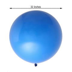 2 Pack 32" Large Balloons Helium or Air Latex Balloons Royal Blue