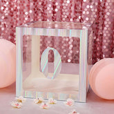 4 Pack 5" Iridescent 0-9 Number Stickers Banner, Customizable Stick on Numbers - 0