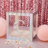 4 Pack 5" Iridescent Alphabet Stickers Banner, Customizable Stick on Letters - C