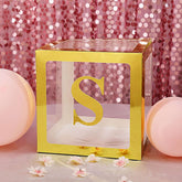 4 Pack 5" Metallic Gold Alphabet Stickers Banner, Customizable Stick on Gold Letters - S