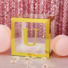 4 Pack 5" Metallic Gold Alphabet Stickers Banner, Customizable Stick on Gold Letters - U