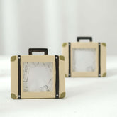 4-Pack Picture Frames Resin Mini Suitcase Design - Vintage Travel Wedding Place Card Holders & Party Favors 3"