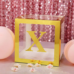 4-Pack Stickers Banner Custom Alphabet "X" Design Gold - Text Stick-On Decorative Letters 5"
