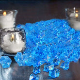 400 Pcs Acrylic Ice Bead Vase Fillers Mini Ocean Blue - Chic DIY Craft Crystals for Wedding Centerpieces & Table Styling