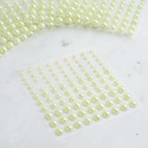 486 Pcs Apple Green Self Adhesive Pearl Rhinestone DIY Gem Stickers - Assorted Sizes