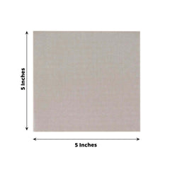 50-Pack Paper Beverage Napkins Silver - 2 Ply Disposable Soft 18GSM Cocktail Napkins 5"x5"